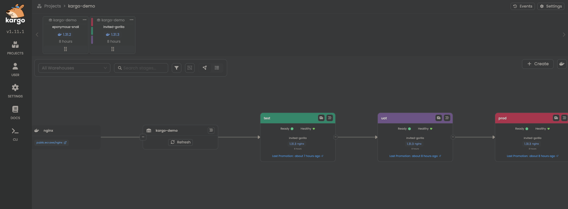 Kargo project promotion flow